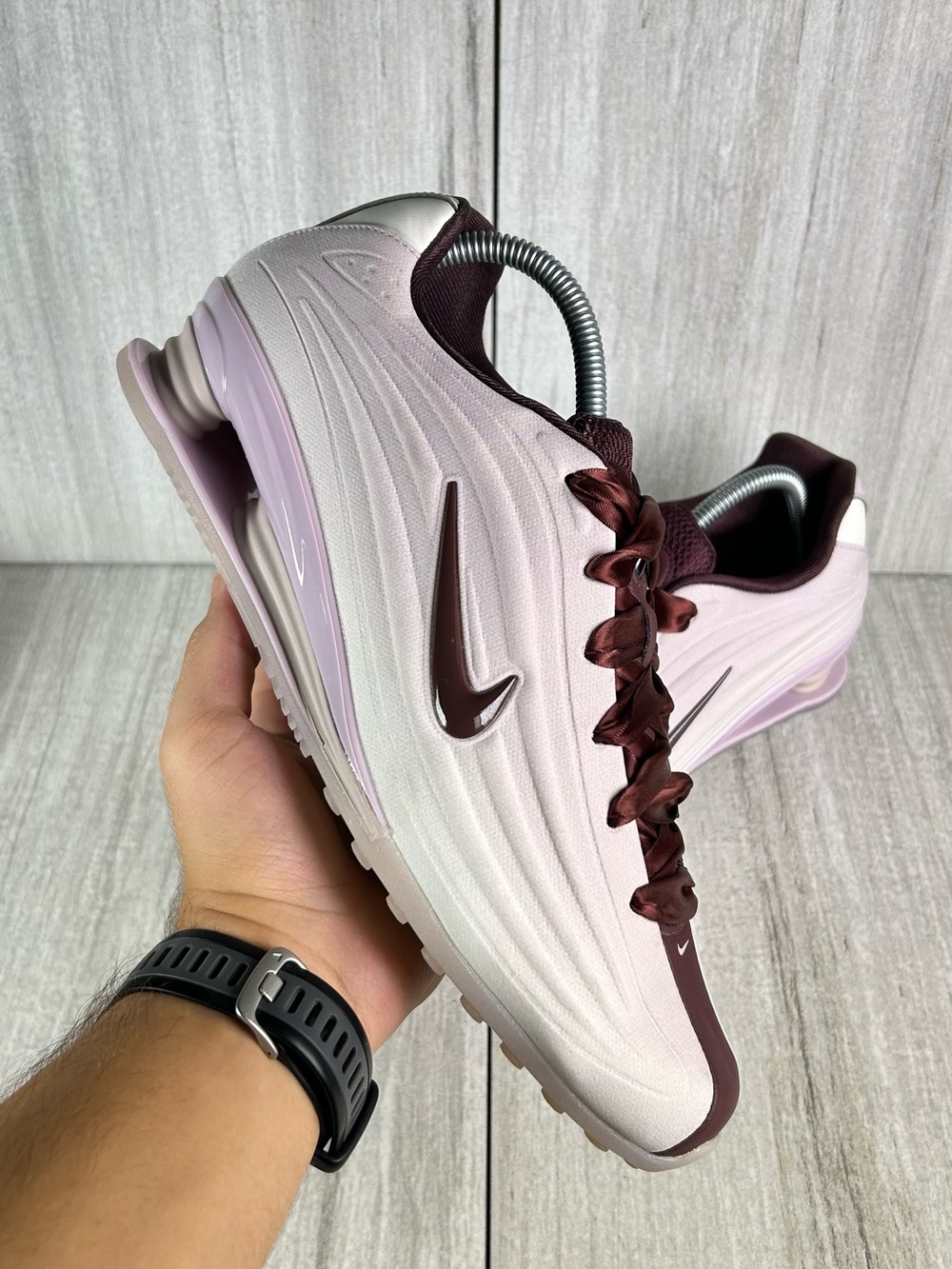 NEW Nike Shox Z SE Particle Rose Pink Burgundy Athletic Sneaker Women’s Size 9.5